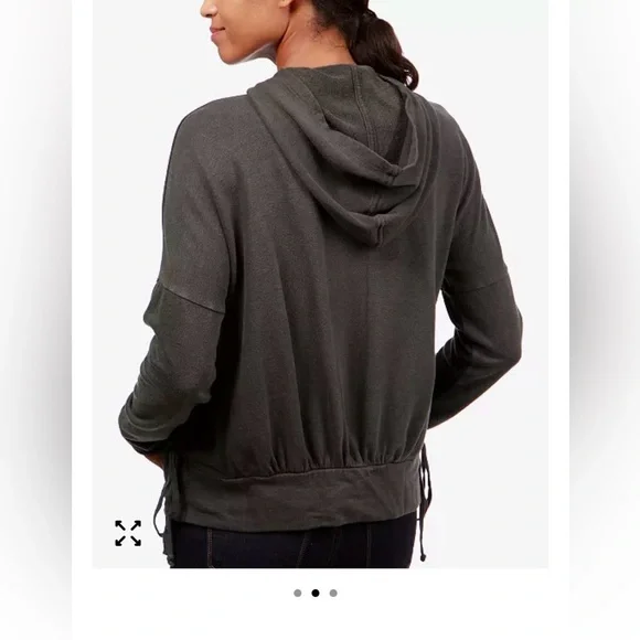 Lucky Brand Dark Gray Floral Hoodie - Picture 2 of 8